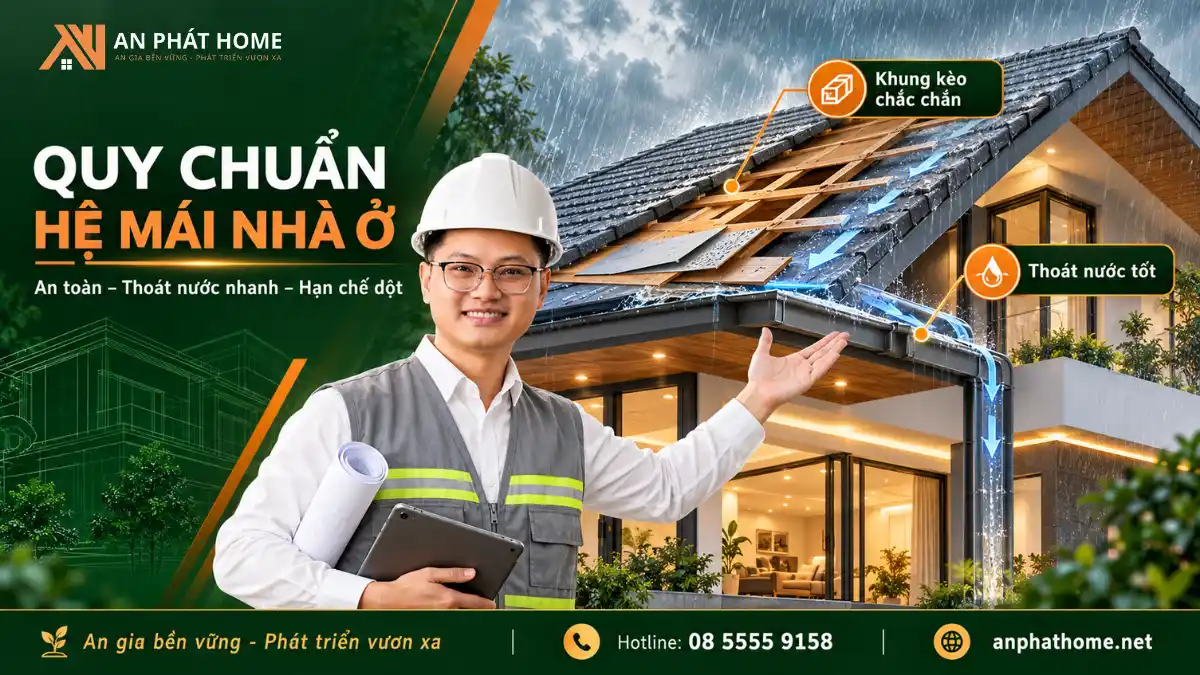 Quy Chuẩn Hệ Mái Nhà Ở An Toàn Chống Dột Mùa Mưa _ An Phát Home