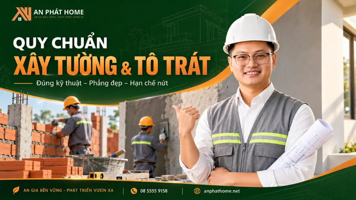 Quy Chuẩn Xây Tường & Tô Trát Nhà Ở Đúng Kỹ Thuật _ An Phát Home